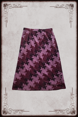 Glitter Purple-Pink Geometric Maxi Skirt