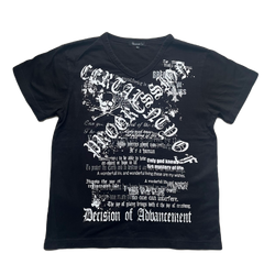 Beaumont Carr White & Silver Glitter Lettering Graphic V-neck