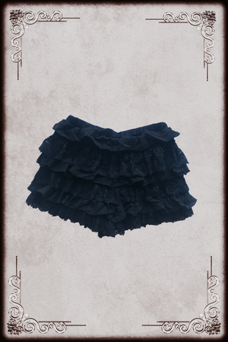 Ingni Black Ruffle Bloomer Shorts