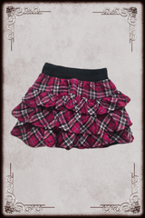 Glitter Hot Pink & Black Plaid Skirt