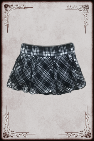 Black & White Plaid Skirt