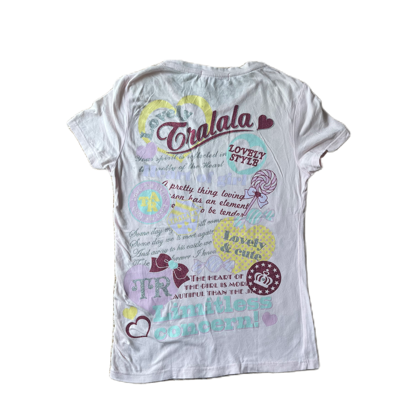 Tralala Pale Pink Glitter Baby Tee