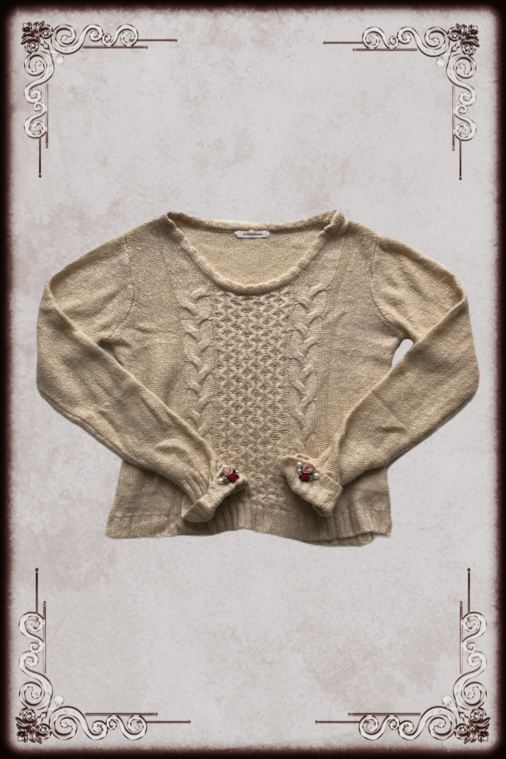 Axes Femme Tan Knit Sweater