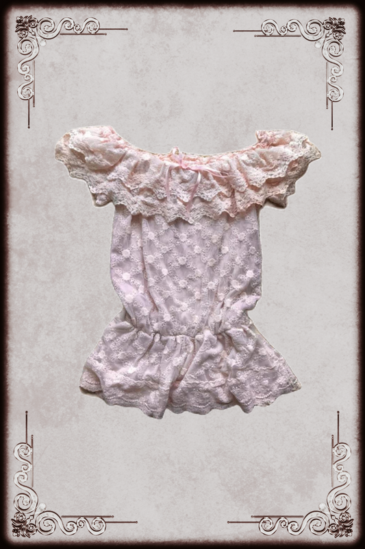 Cecil McBee Lace Pink Off-Shoulder Top