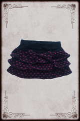 Black & Pink Bow Heart Pattern Skirt