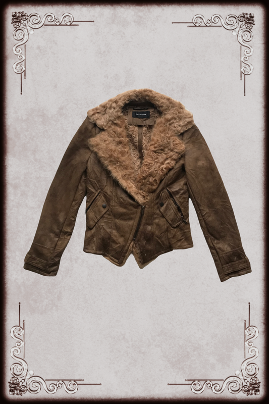 Light Brown Fur Trim Jacket