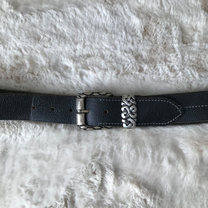 Black Leather Celtic Knot Belt
