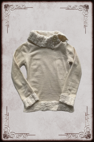 Cream Button Detail Sweatshirt