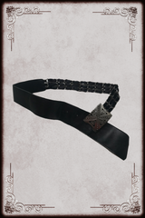 Black & Silver Woven Chain Statement Belt