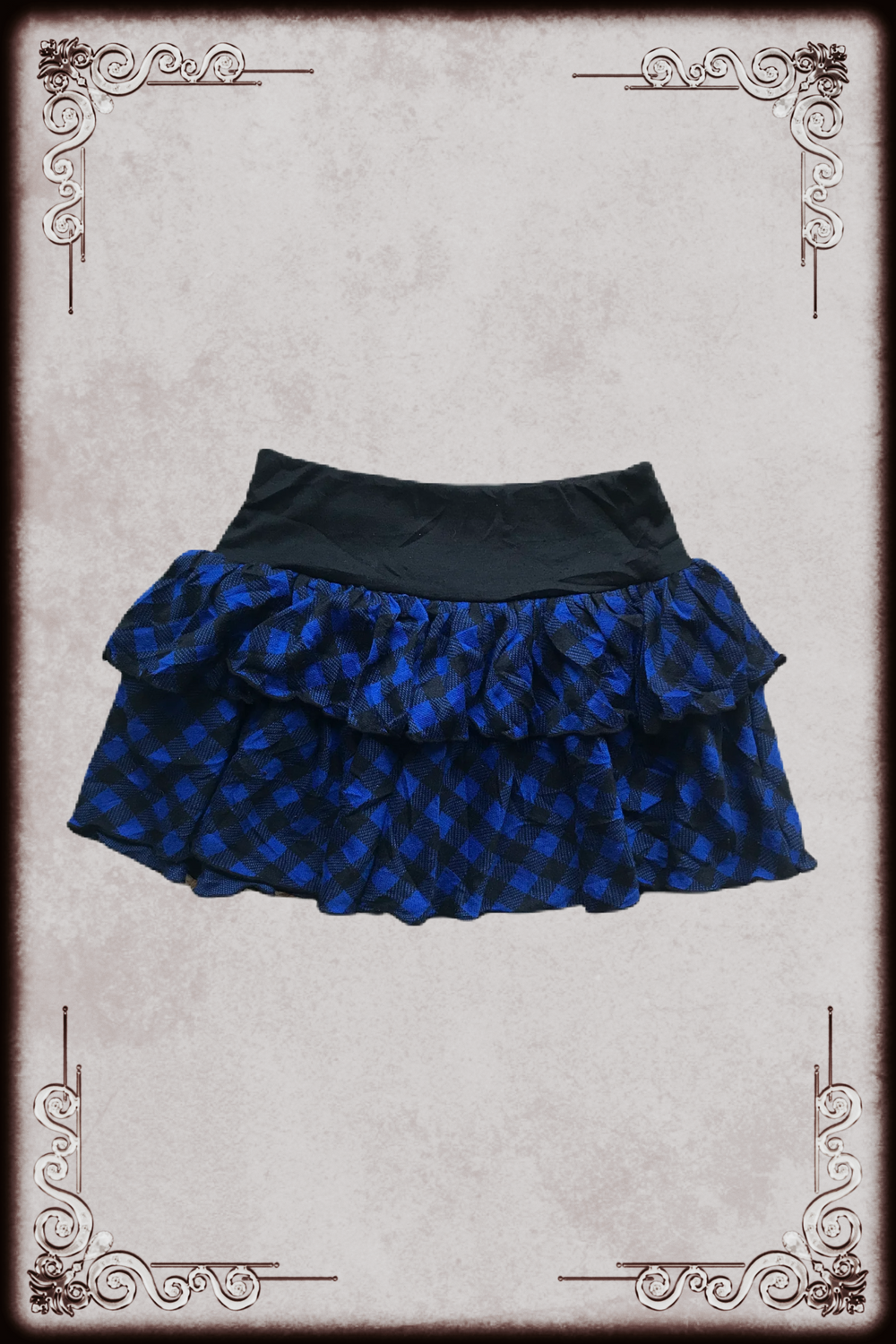 Black and Blue Plaid Skirt
