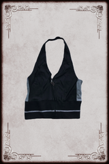 Shoop Black & Silver Glitter Sports Halter Neck