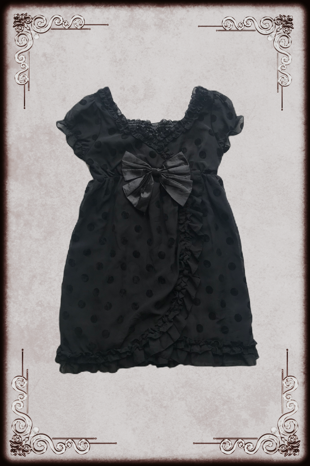 Tralala Bow & Lace Up Polka Dot Babydoll Dress