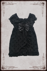 Tralala Bow & Lace Up Polka Dot Babydoll Dress