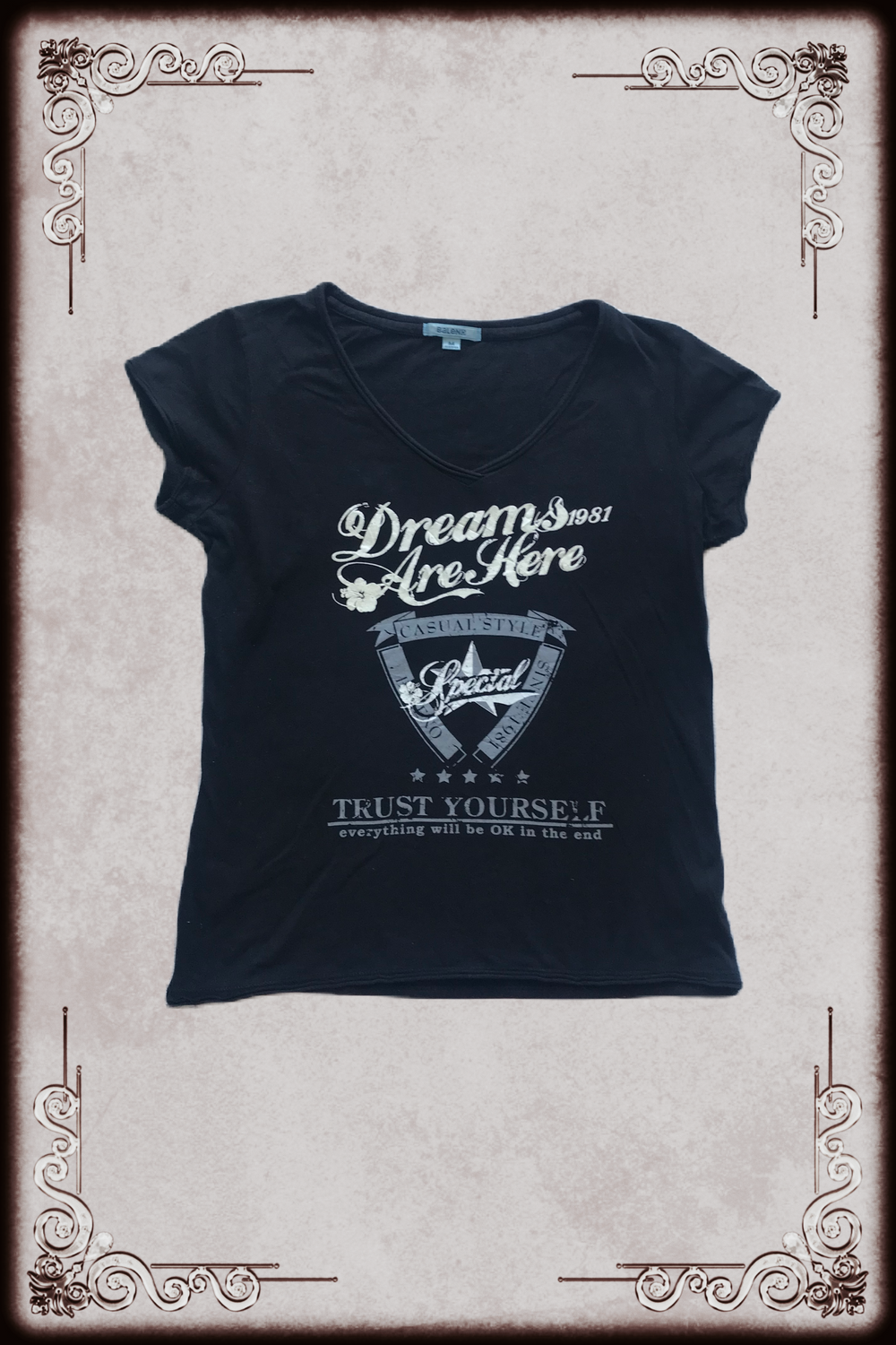 Black Lettering Graphic Tee