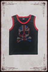 Rhinestone Skull Flag Tank