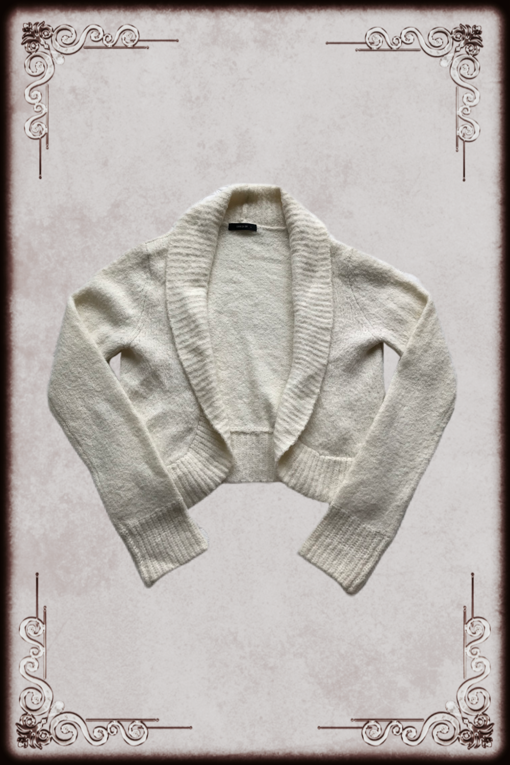 Cream Ribbed Knit Bolero