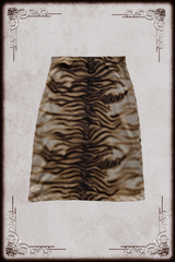 Glitter Tiger Stripe Print Long Skirt
