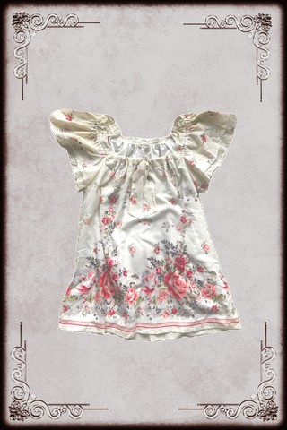 L’est Rose Flower Print Top