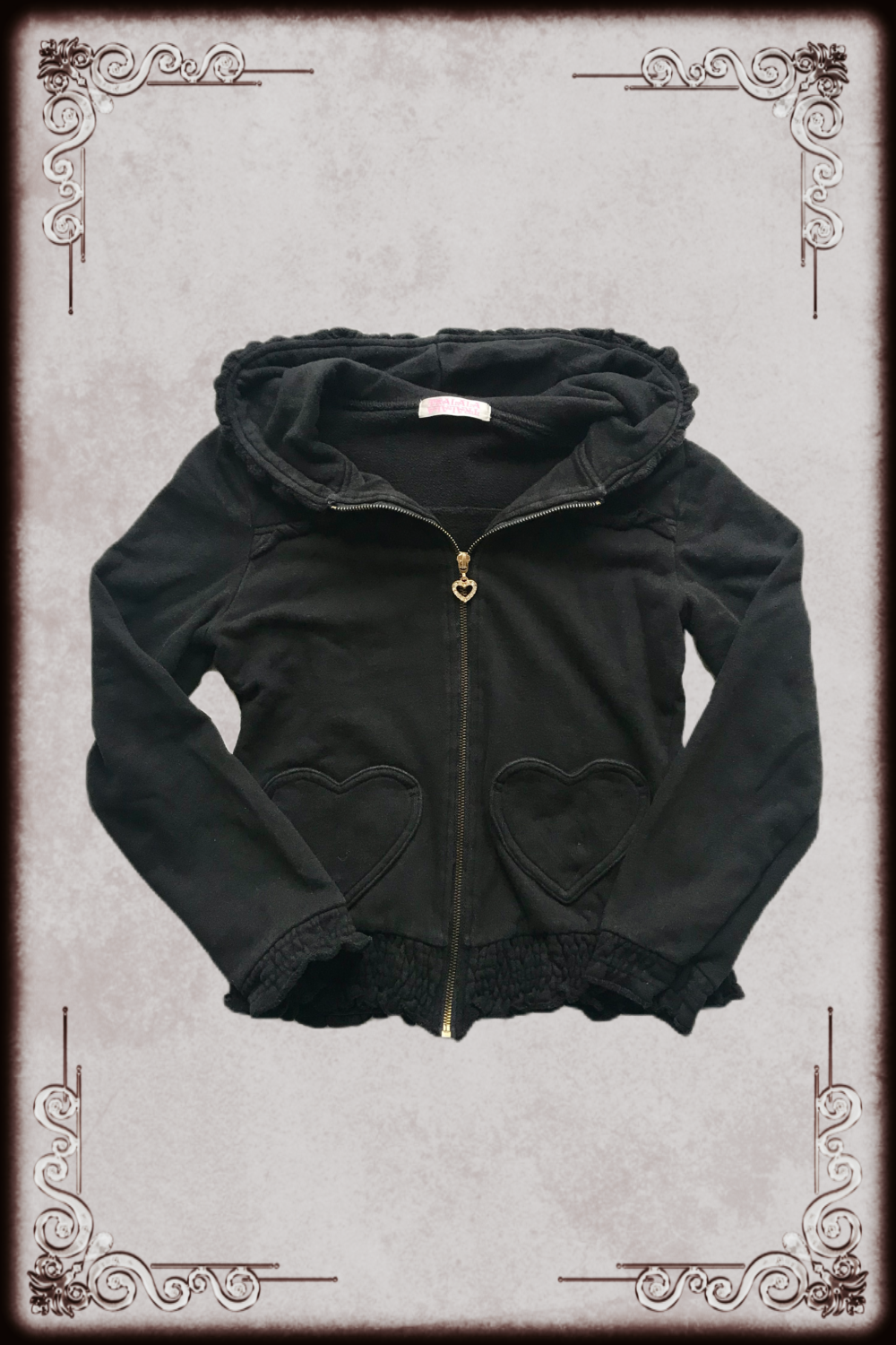 Tralala Black Heart Pocket Hooded Jacket