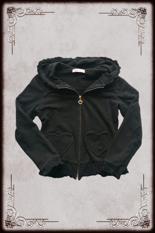 Tralala Black Heart Pocket Hooded Jacket