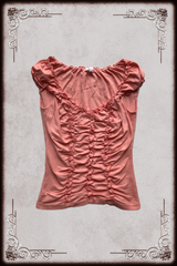 Coral Pink Ruched Top