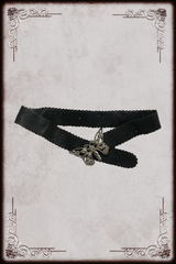 Black & Silver Butterfly Waist Belt