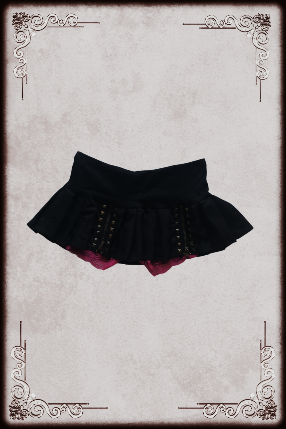 Black & Hot Pink Lace Sukapan