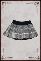 Mesh Layered Floral Mini Skirt