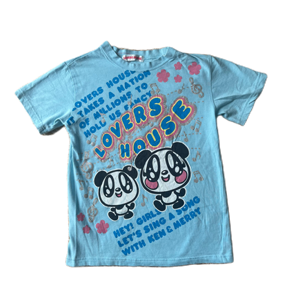 Lovers House Glitter Blue Panda Tee