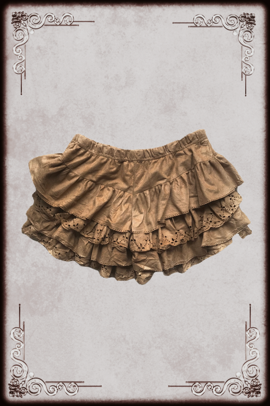 Light Brown Ruffle Shorts
