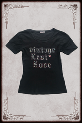 L’est Rose Black Glitter Baby Tee