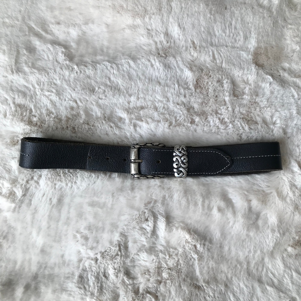 Black Leather Celtic Knot Belt