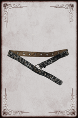 White Leopard Print Pattern Eyelet Belt