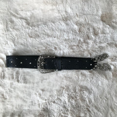 Black Rhinestone Chain Belt