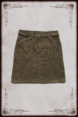 Light Brown Corduroy Midi Skirt