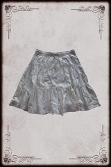 Grey Lace Trim Mid Length Skirt