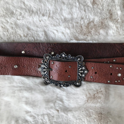 Brown & Silver Rhinestone Belt