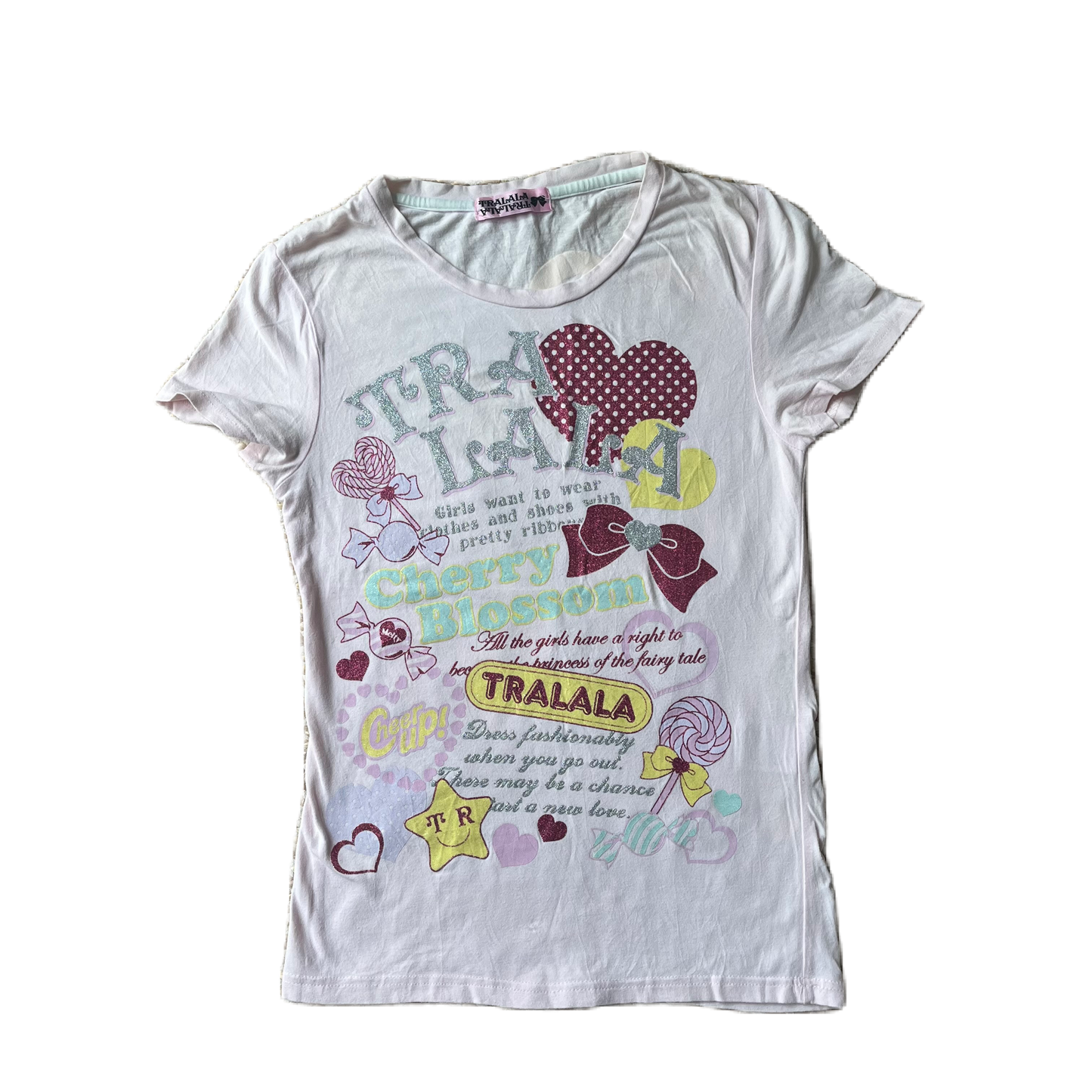 Tralala Pale Pink Glitter Baby Tee