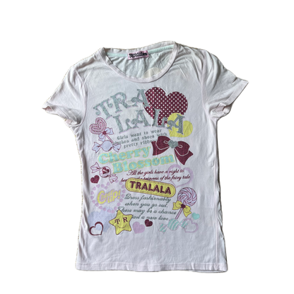 Tralala Pale Pink Glitter Baby Tee