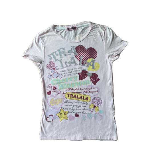Tralala Pale Pink Glitter Baby Tee