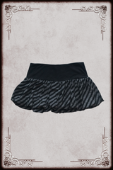 Black & Glittery Grey Striped Micro Mini