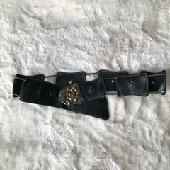 Black Leather Statement Belt