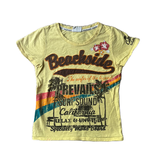Yellow Lala Tasty Surf Graphic Print Tee