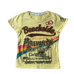 Yellow Lala Tasty Surf Graphic Print Tee