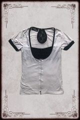 Cecil McBee Lace Detail Zip Up Top