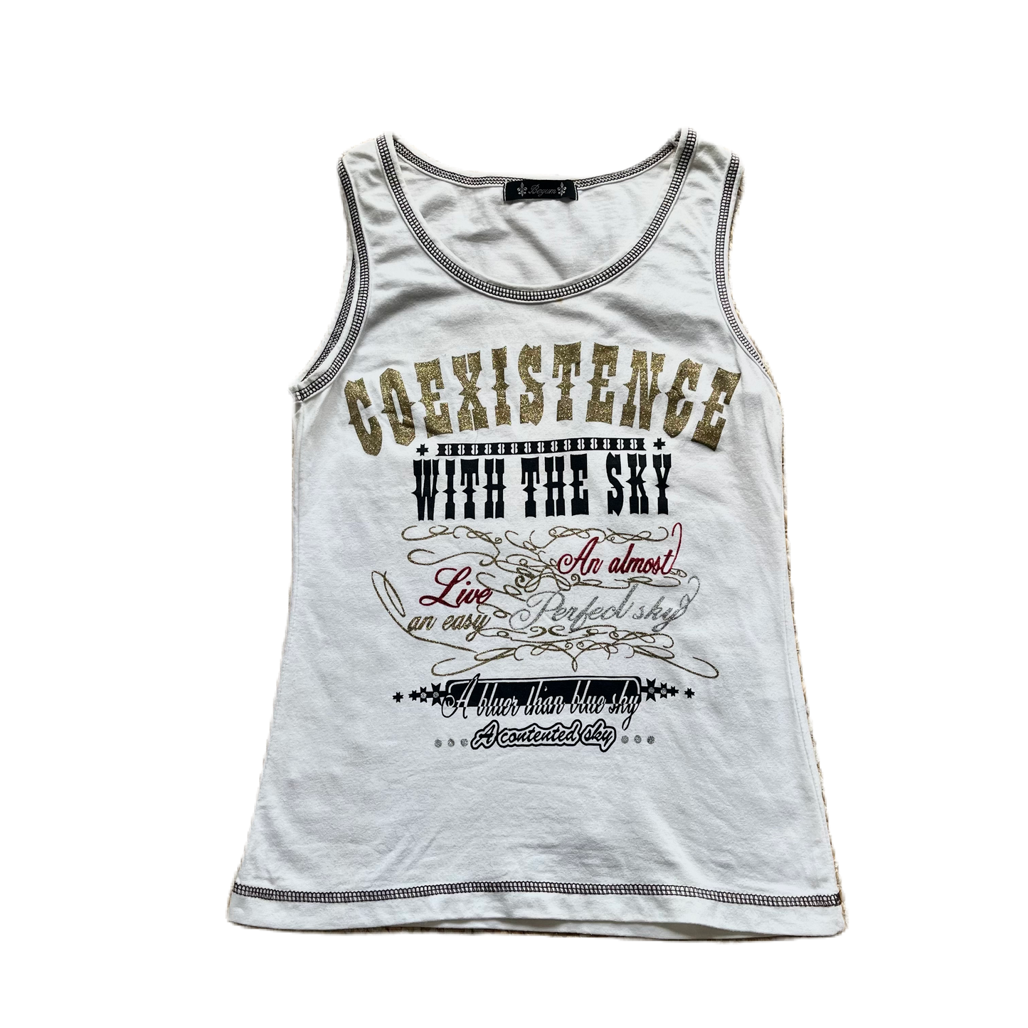 Begum Glitter Lettering Tank Top
