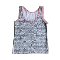 Liz Lisa Pink Lace Trim Glitter Tank Top