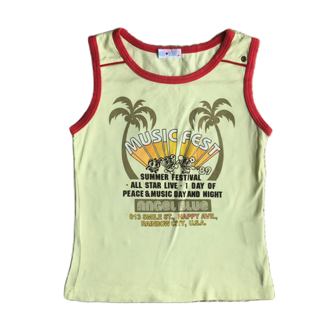 Angel Blue Pale Yellow Summer Tank Top
