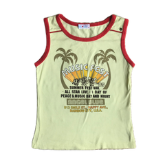 Angel Blue Pale Yellow Summer Tank Top