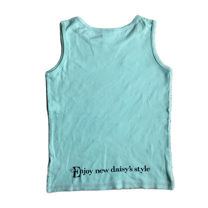 Daisy Lovers Pale Icy Blue Print Tank